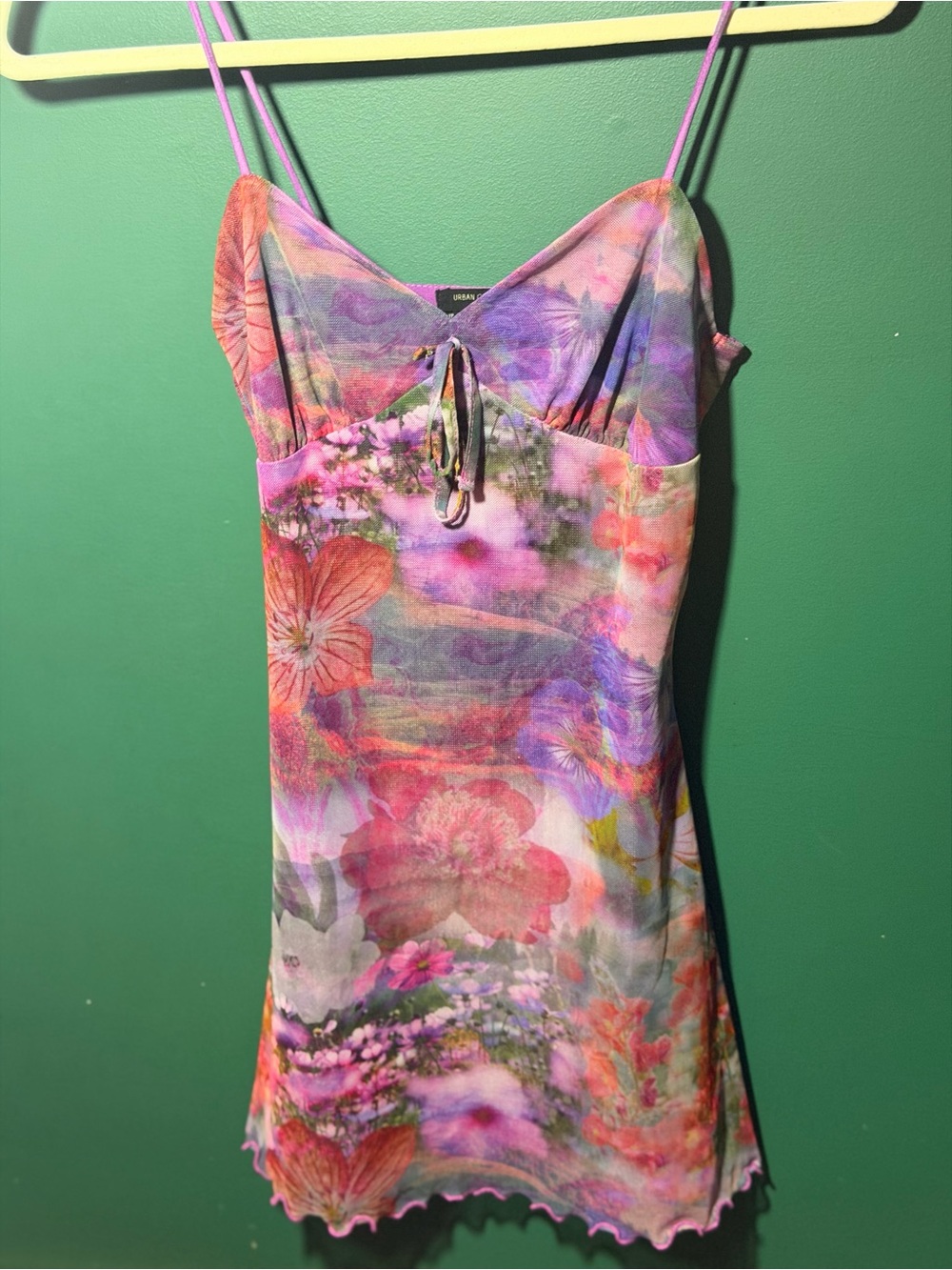 Urban Outfitters Pink & Purple Floral Slip Dress